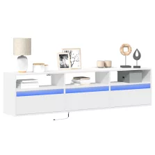   vidaXL fehér falra szerelhető TV-szekrény LED-del 180 x 31 x 45 cm