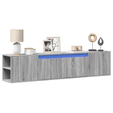   vidaXL szürke sonoma színű fali TV-szekrény LED-del 180 x 31 x 39,5 cm