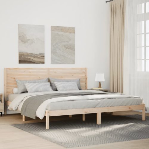 vidaXL tömör fa extra hosszú ágykeret matrac nélkül 200 x 220 cm