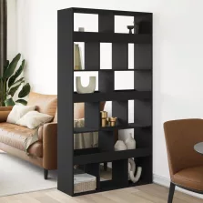   vidaXL fekete szerelt fa térelválasztó 100 x 33 x 187,5 cm
