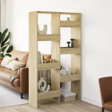   vidaXL sonoma tölgy színű szerelt fa térelválasztó 100 x 33 x 175 cm