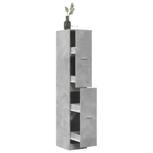   vidaXL betonszürke szerelt fa patikaszekrény 30 x 41 x 174,5 cm