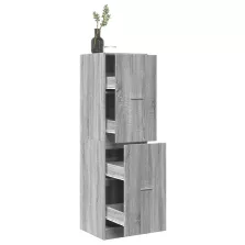   vidaXL szürke sonoma színű szerelt fa patikaszekrény 40x41x144,5 cm