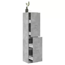   vidaXL betonszürke szerelt fa patikaszekrény 40 x 41 x 174,5 cm