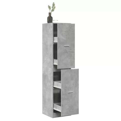 vidaXL betonszürke szerelt fa patikaszekrény 40 x 41 x 174,5 cm