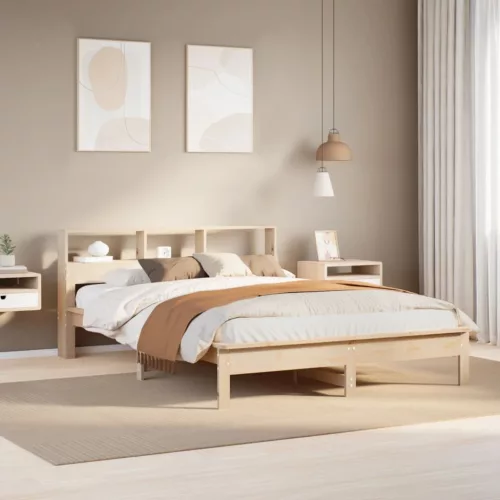 vidaXL tömör fenyőfa ágy matrac nélkül 140 x 190 cm
