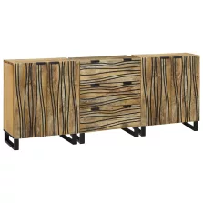   vidaXL Fürdőszoba bútor szett fiókkal 3 pcs Barna 180 x 33 x 75 cm