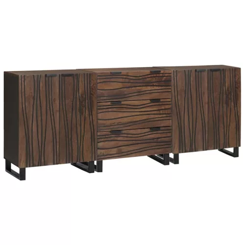 vidaXL Fürdőszoba bútor szett fiókkal 3 pcs Barna 180 x 33 x 75 cm