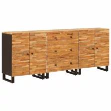 vidaXL Széf 3 pcs Barna 60 x 33 x 75 cm Tömör Mangófát