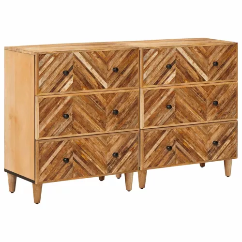 vidaXL Tároló szekrények 2 pcs Barna 60 x 33,5 x 75 cm Tömör Mangófát