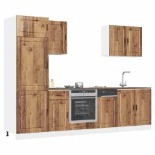   vidaXL 7 darabos konyhaszekrény készlet Porto régi fából készült műfa