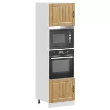   vidaXL Kalmar 2 db kézműves tölgy színű szerelt fa sütőszekrények