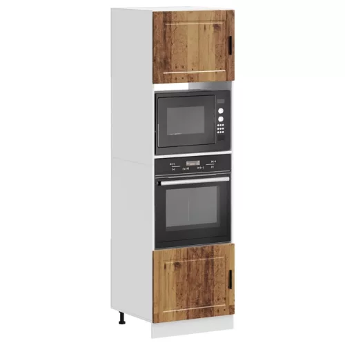 vidaXL Lucca 2 db antik fa színű szerelt fa sütőszekrények