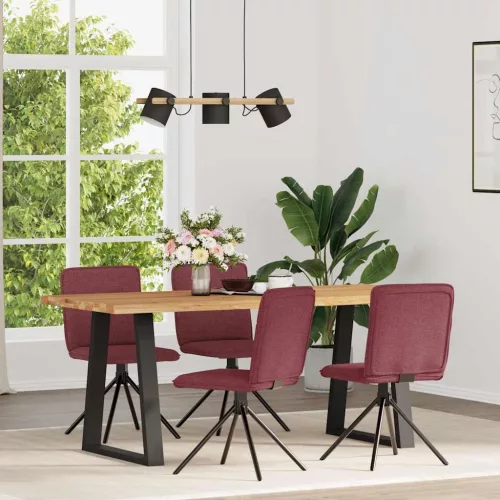 vidaXL 4 db bordó szövet étkezőszék