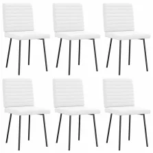 vidaXL 6 db fehér műbőr étkezőszék
