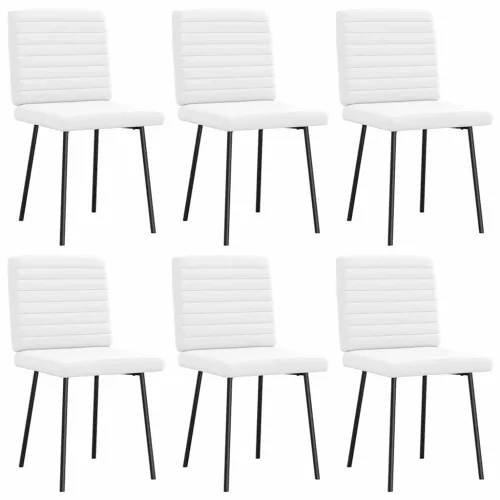 vidaXL 6 db fehér műbőr étkezőszék