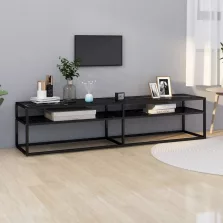   vidaXL fekete márvány színű edzett üveg TV-szekrény 180 x 40 x 40,5 cm