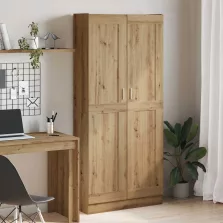   vidaXL kézműves tölgy színű szerelt fa magasszekrény 82,5x30,5x185 cm