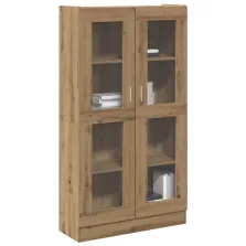  vidaXL kézműves tölgy színű szerelt fa magasszekrény 82,5x30,5x150 cm