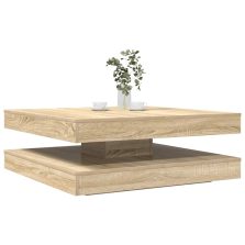   vidaXL sonoma tölgy dohányzóasztal 360 fokban forgatható 90x90x34,5 cm