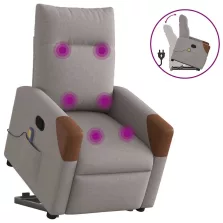   vidaXL tópszínű szövet dönthető masszázs- és állófotel