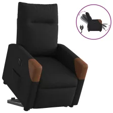   vidaXL elektromos felállást segítő fekete szövet dönthető fotel