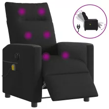 vidaXL fekete szövet elektromos dönthető masszázsfotel