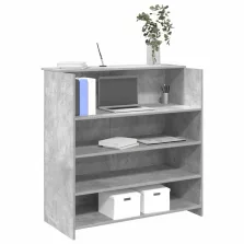   vidaXL recepciós pult betonszürke 100x50x103,5 cm szerelt fa