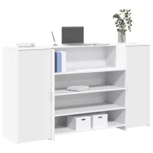 vidaXL recepciós pult fehér 180x50x103,5 cm szerelt fa