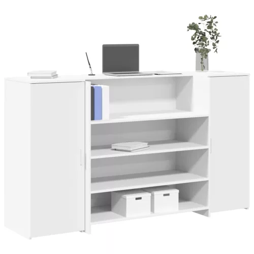 vidaXL recepciós pult fehér 180x50x103,5 cm szerelt fa