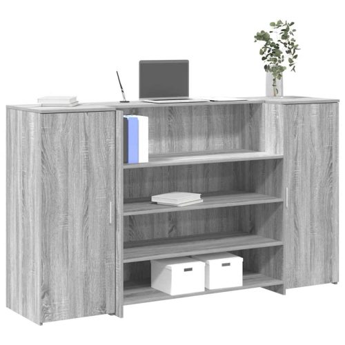 vidaXL recepciós pult szürke sonoma 180x50x103,5 cm szerelt fa