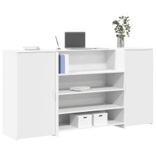 vidaXL recepciós pult fehér 200x50x103,5 cm szerelt fa