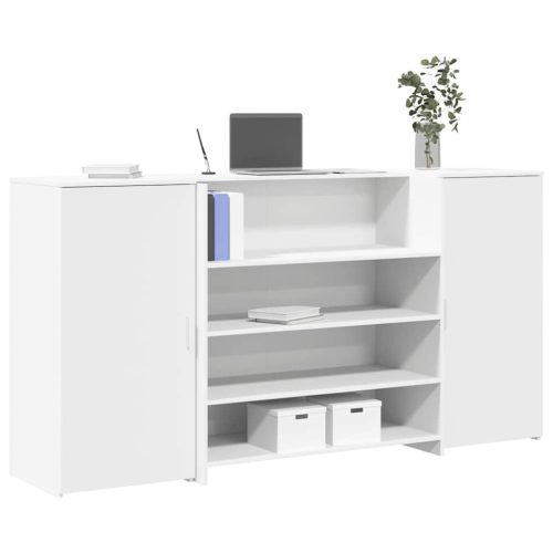 vidaXL recepciós pult fehér 200x50x103,5 cm szerelt fa