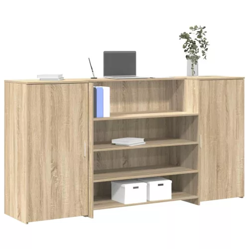 vidaXL recepciós pult sonoma tölgy 200x50x103,5 cm szerelt fa