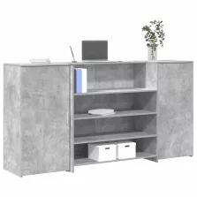   vidaXL recepciós pult betonszürke 200x50x103,5 cm szerelt fa