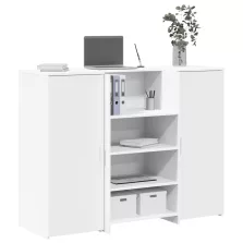 vidaXL recepciós pult fehér 135x50x103,5 cm szerelt fa