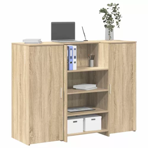 vidaXL recepciós pult sonoma tölgy 135x50x103,5 cm szerelt fa