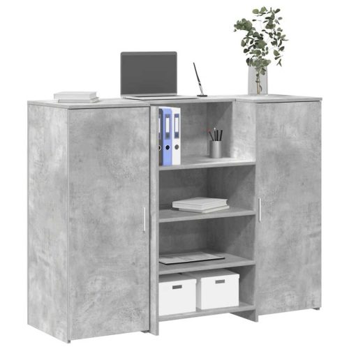 vidaXL recepciós pult betonszürke 135x50x103,5 cm szerelt fa