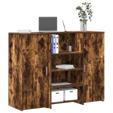   vidaXL recepciós pult füstös tölgy 135x50x103,5 cm szerelt fa