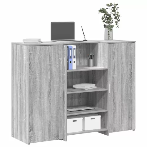 vidaXL recepciós pult szürke sonoma 135x50x103,5 cm szerelt fa