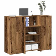 vidaXL recepciós pult antik fa 135x50x103,5 cm szerelt fa