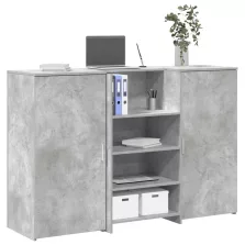   vidaXL recepciós pult betonszürke 155x50x103,5 cm szerelt fa