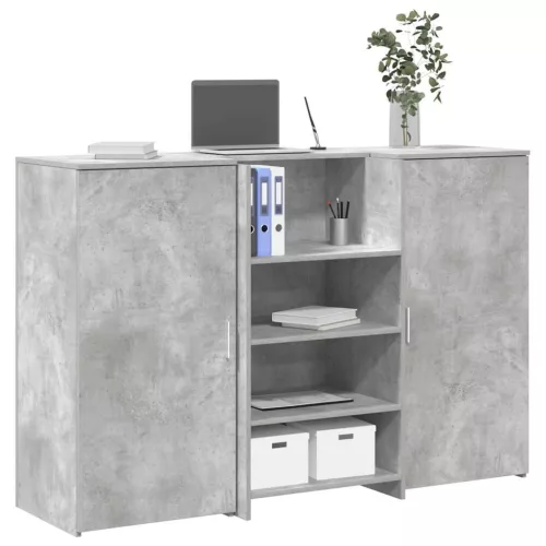 vidaXL recepciós pult betonszürke 155x50x103,5 cm szerelt fa