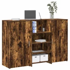   vidaXL recepciós pult füstös tölgy 155x50x103,5 cm szerelt fa