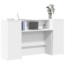 vidaXL recepciós pult fehér 180x50x103,5 cm szerelt fa