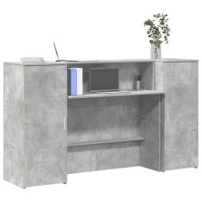   vidaXL recepciós pult betonszürke 180x50x103,5 cm szerelt fa