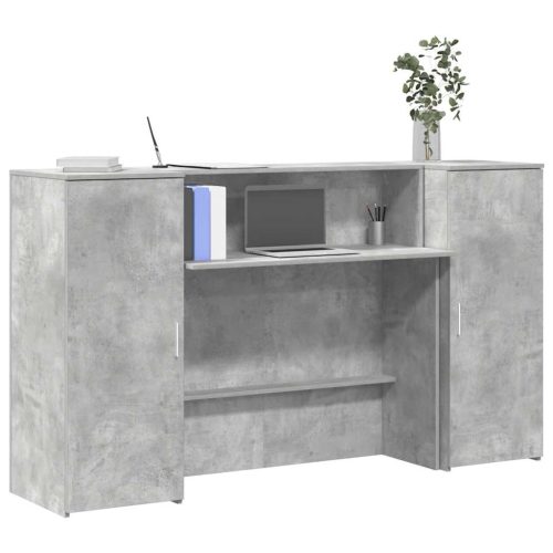 vidaXL recepciós pult betonszürke 180x50x103,5 cm szerelt fa