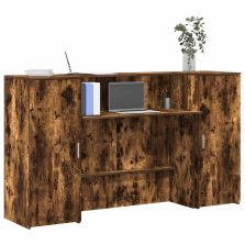   vidaXL recepciós pult füstös tölgy 180x50x103,5 cm szerelt fa