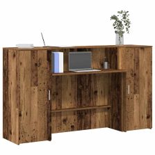 vidaXL recepciós pult antik fa 180x50x103,5 cm szerelt fa