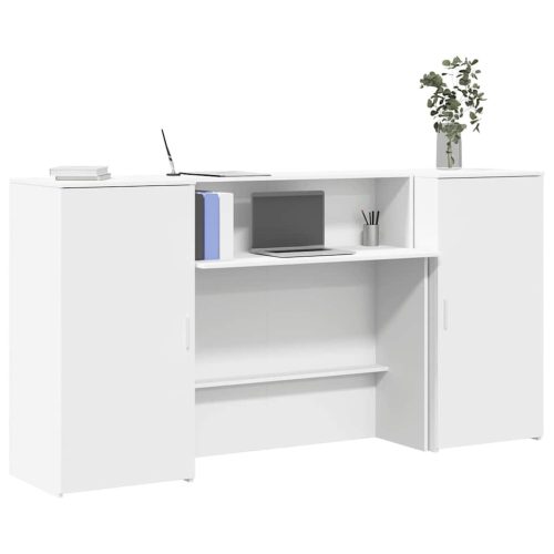 vidaXL recepciós pult fehér 200x50x103,5 cm szerelt fa